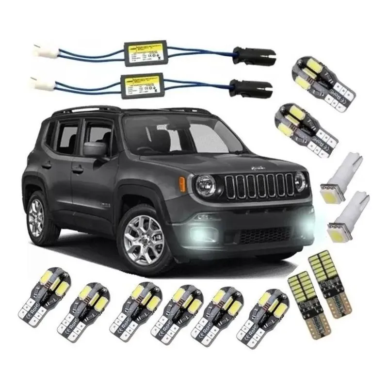 3x Kit Led Jeep Renegade 5000k Branco Puro Internas Placa