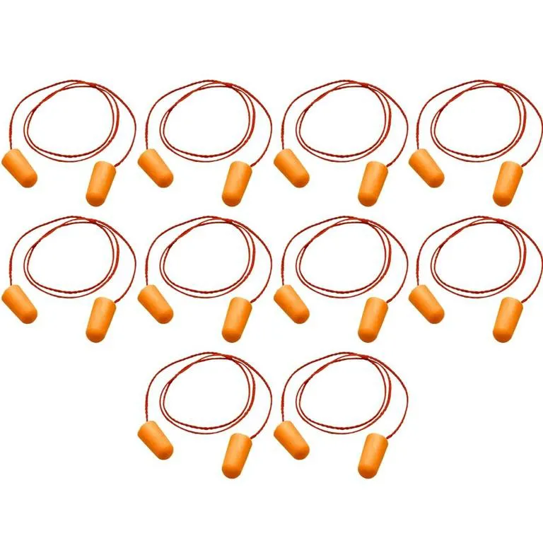 Kit 10 Protetores Auricular Espuma Cord�o Redu��o de Ru�do 16DB 3M CA 5674