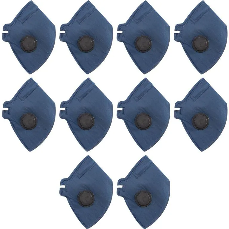Kit 10 Respiradores PFF2 com v�lvula azul Camper CA 38944