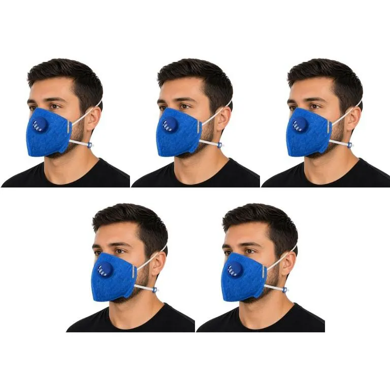 Kit 05 Respiradores PFF3 Com V�lvula Azul KSN CA 16968