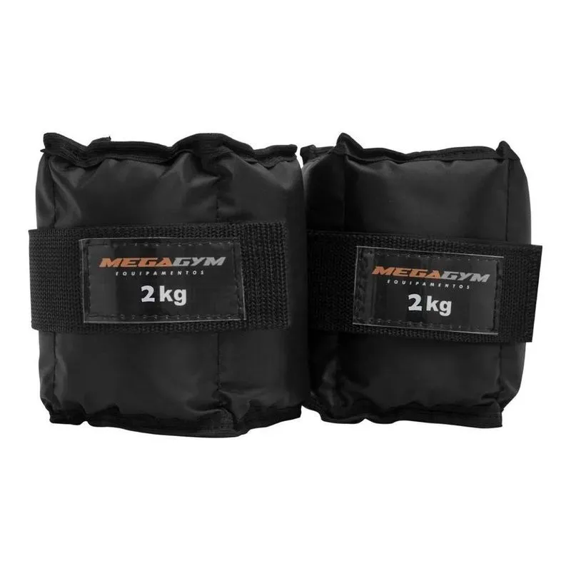 Par Caneleira Tornozeleira De Peso 2kg Profissional Para Exe