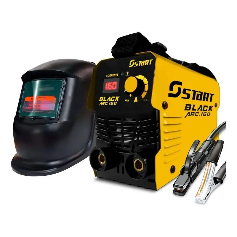 3x Máquina De Solda Inversora Black Arc 160a Star Máscara