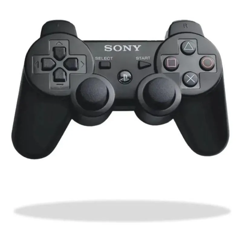 Controle Sem Fio Compatível Ps3 Tv Pc Com Carregador Preto