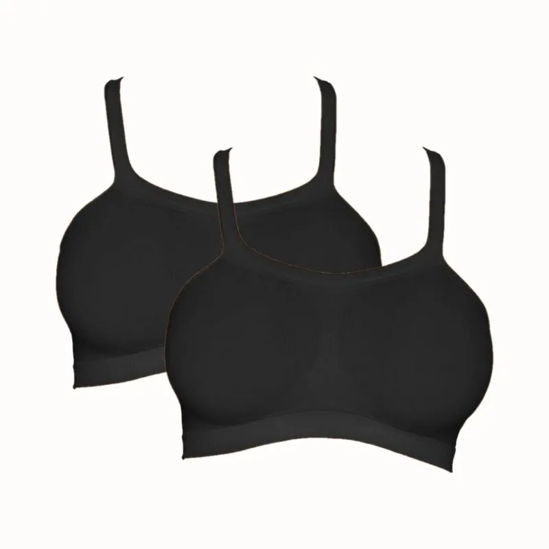 2 Tops Bandini Hanes Versátil Feminino Sem Costura Sem Bojo