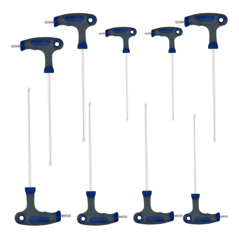 Kit Jogo De Chave Hexalobular Torx Com Cabo Tipo T 9 Peças 2