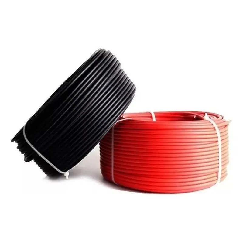 3x Cabo Solar Fotovoltaico 4mm - 100m Vermelho E 100m Preto