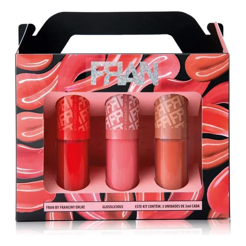 3x Glosslicious Kit Fran - Fran By Franciny Elkhe