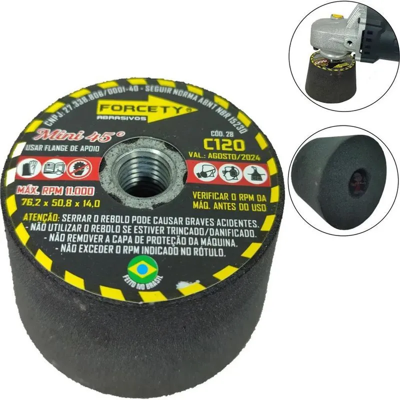 Rebolo Para Esmerilhadeira Em Corte De Porcelanato Marmore G