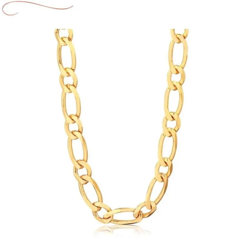 Corrente Elo Grumet 1x1 Banhada A Ouro 18k