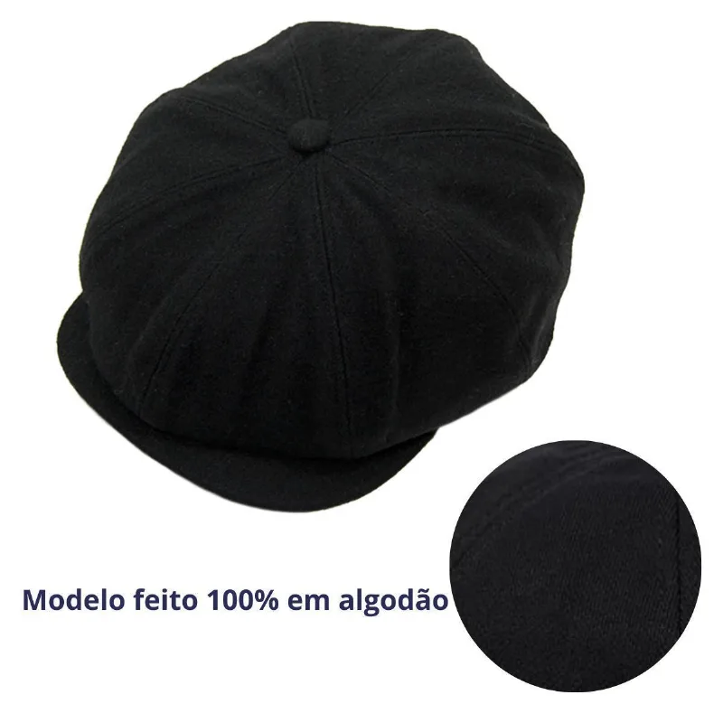 Kit Boinas Pretas Masculina Inglesa E Italiana Mais Vendidas