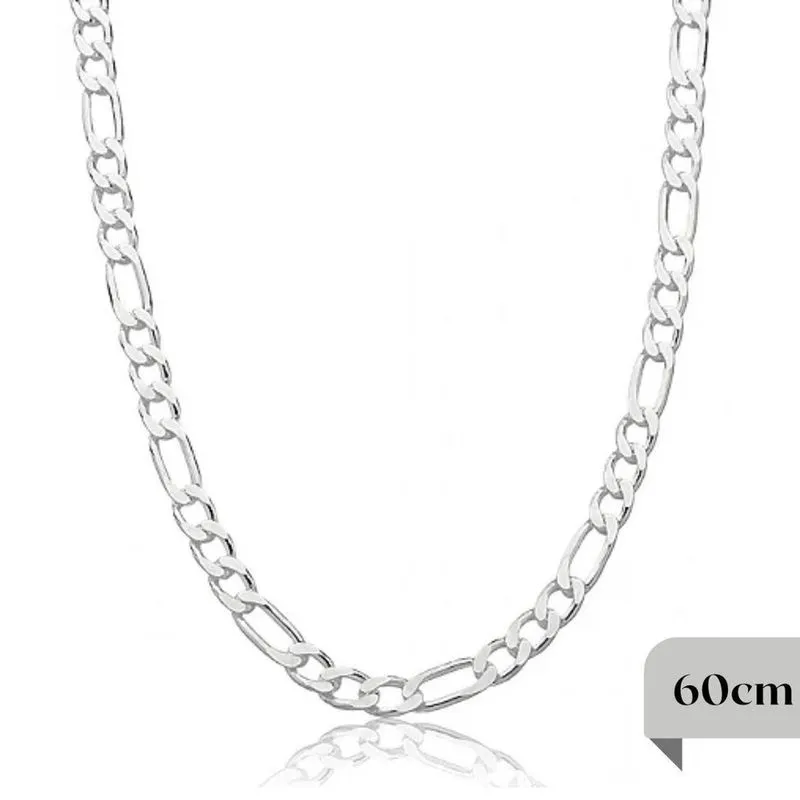 Corrente Masculina Grumet 3X1 Prata 925 Fecho Italiano 60Cm