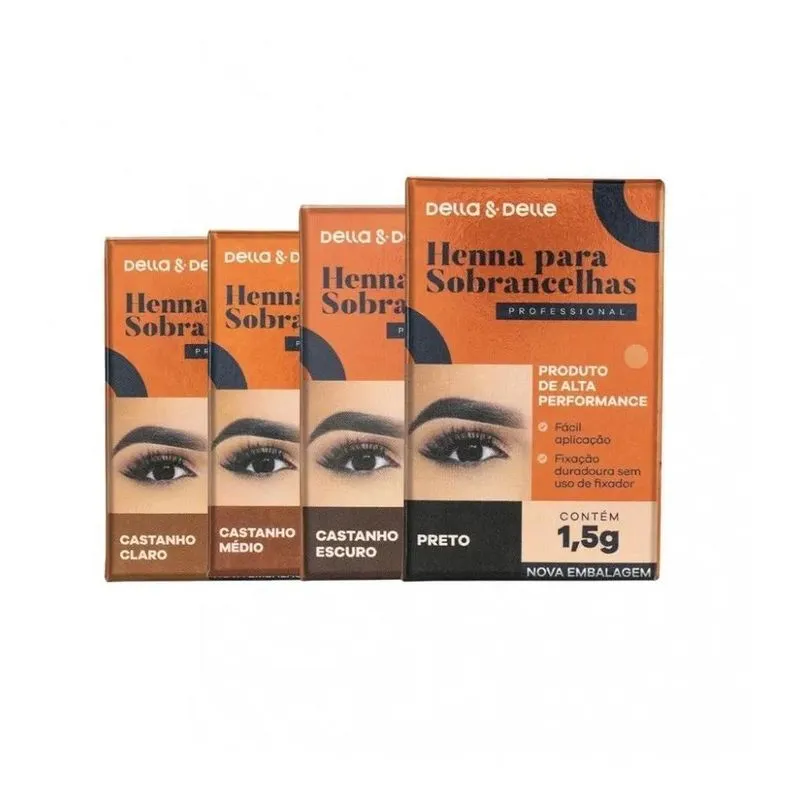 Henna Para Sobrancelha Della E Delle Profissional 1,5g Rena