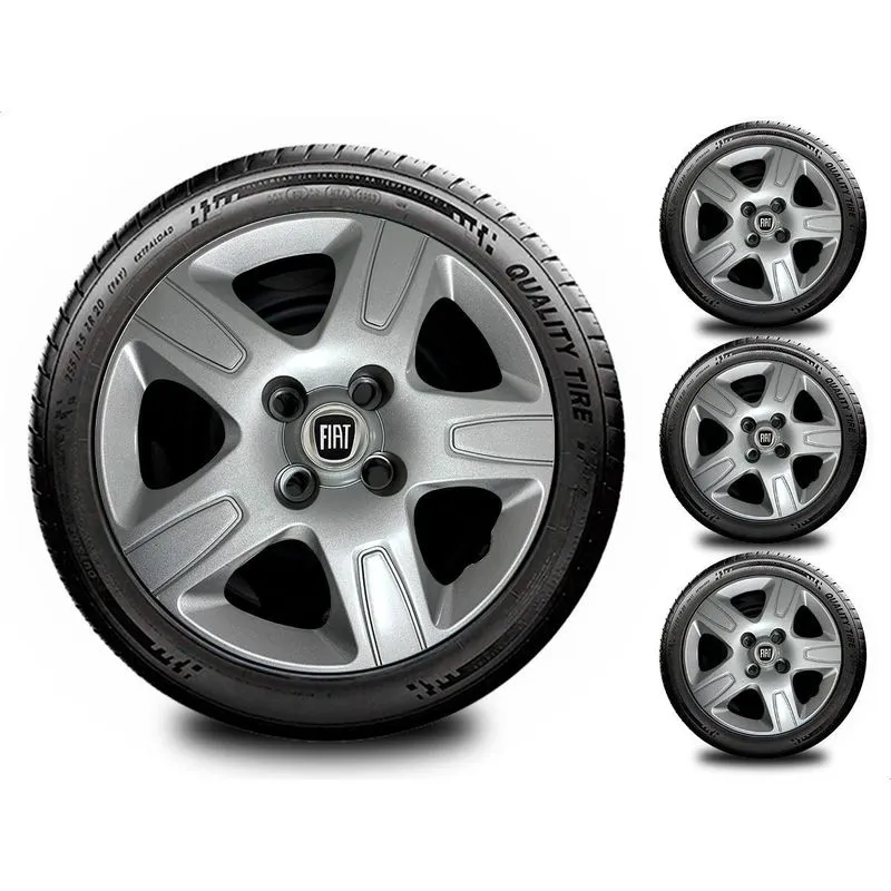 Jogo 4 Calotas Aro 14 Fiat Strada 2013 2014 2015 2016 A 2020