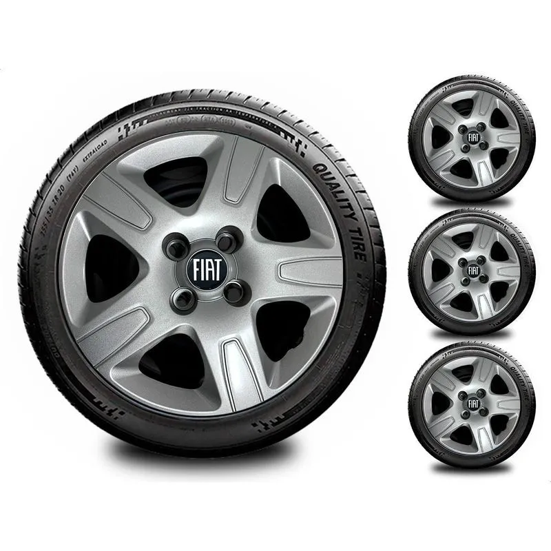 Jogo 4 Calotas Aro 14 Fiat Strada 2013 2014 2015 2016 A 2020