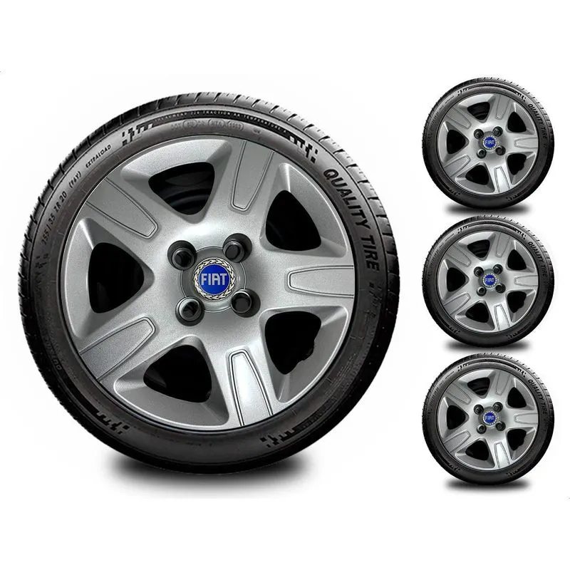 Jogo 4 Calotas Aro 14 Fiat Strada 2013 2014 2015 2016 A 2020