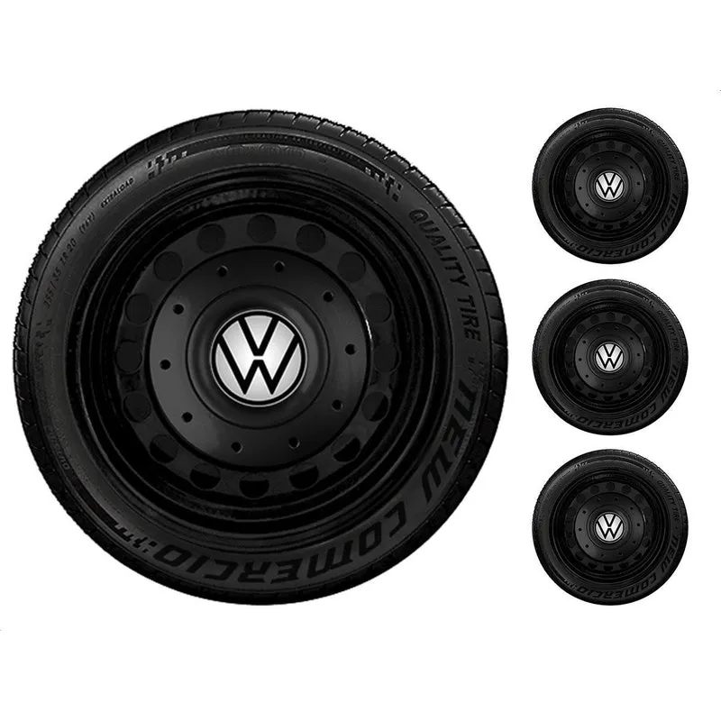 Jogo 4 Calotinhas Amarok 4 Furos Aro 13 Garra Baixa Volks