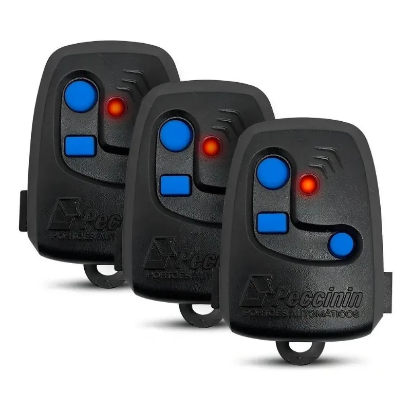 3x Kit Com 3 Controles Remoto Peccinin 3 Teclas 433,92 Mhz