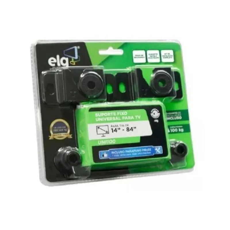 Suporte Fixo Kit Universal Para Fixar Tv 14 A 84 Polegadas