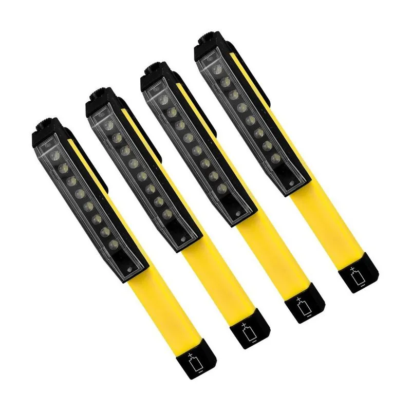 Kit 4 Lanterna De Bolso Com 8 Leds E Imã 9Sm Eda