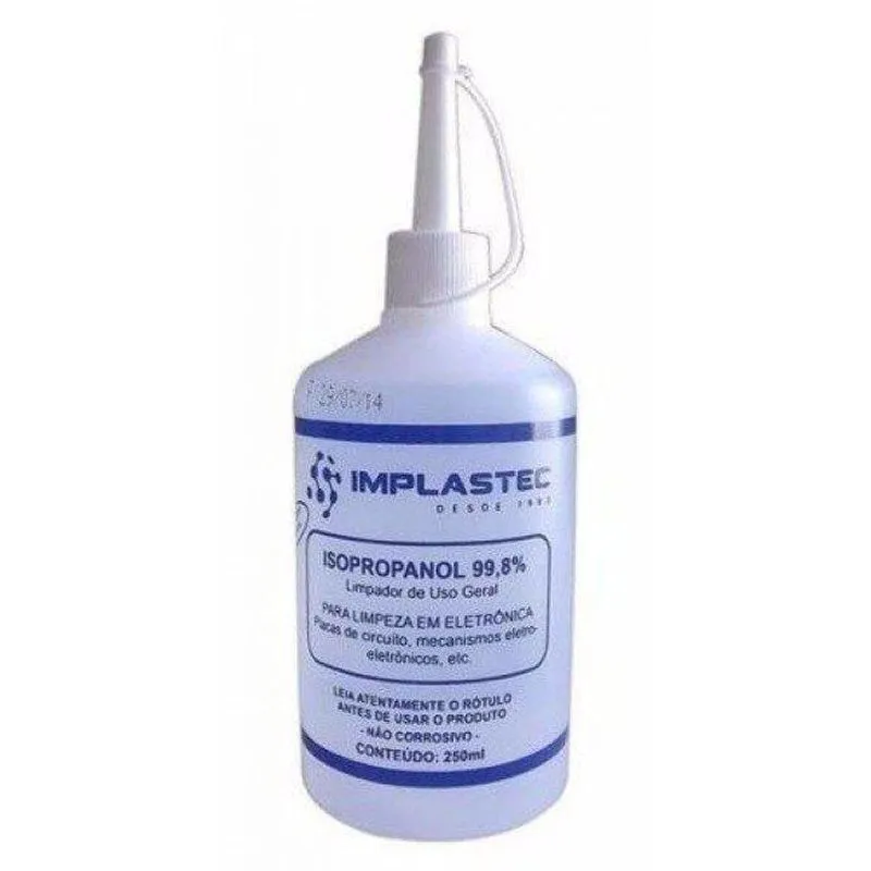 Alcool Isopropilico / Isopropanol 99,8% Implastec 250ml