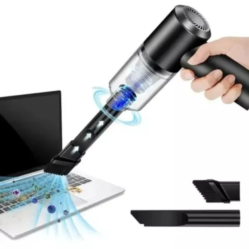 Aspirador De Pó Portátil Automotivo Recarregável 2 Em 1 Usb