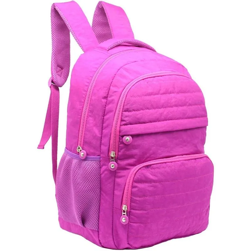 Mochila De Costas 17 Crinkle Escolar Juvenil Viagem Passeio