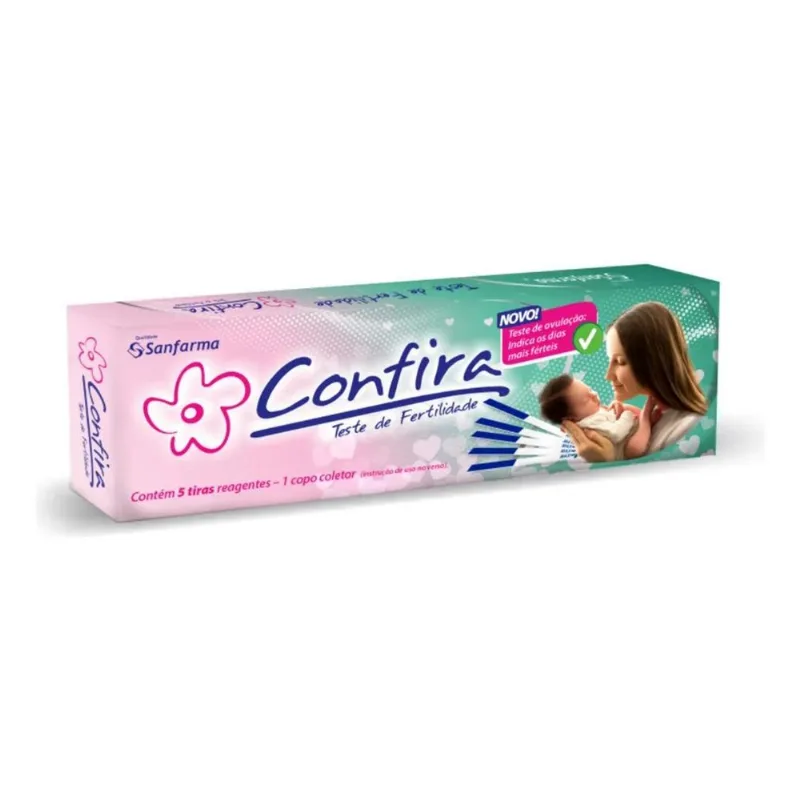 3x Teste De Fertilidade E Ovulaçao 5 Tiras Reagente - Confir