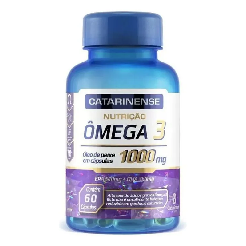 3x Ômega 3 Catarinense 1000mg 60 Capsulas Epa 540mg + Dha 36