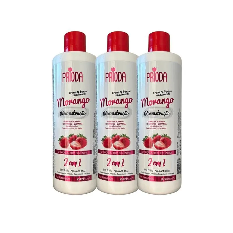 Kit 3 Cremes Pentear Cabelos Cacheados, Ondulados E Crespos