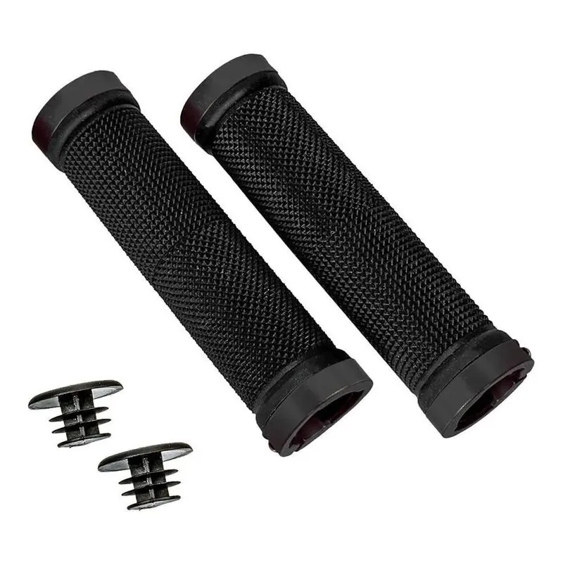 3x Manopla Punho Bike Gta 130mm Rider Borracha Tpr Com Trava