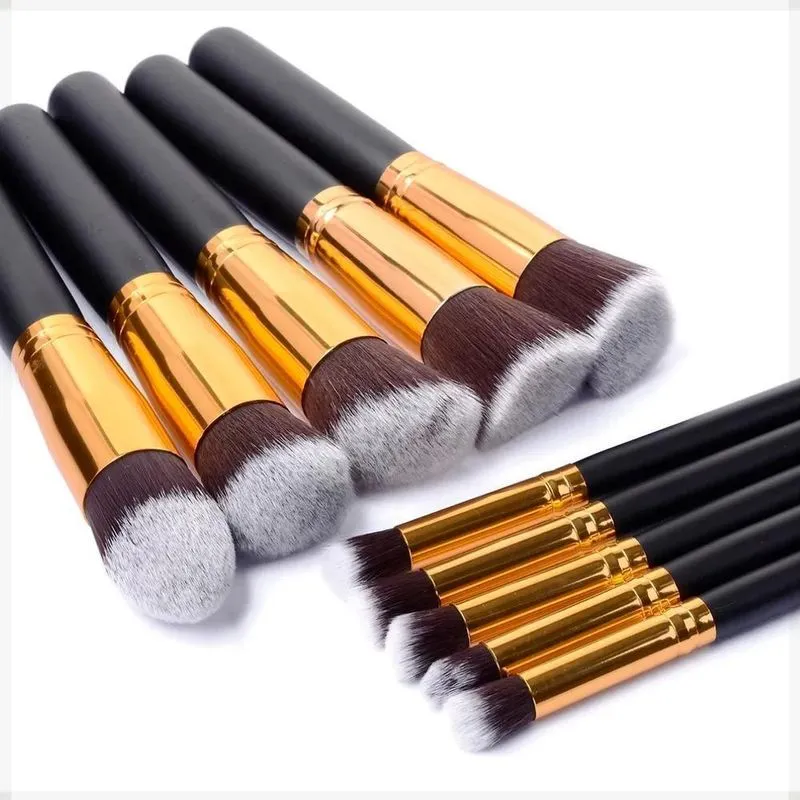 3x Kit 10 Pinceis Profissional De Maquiagem Esfumar Contorno