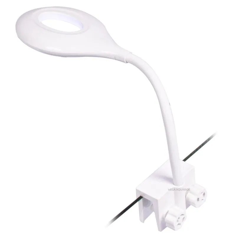 Enfeite Aquário Luz Luminária Soma Led Luz Branca Azul 7w C7