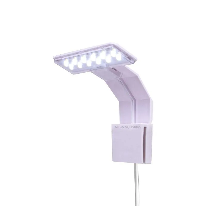 Luminária Led Soma X3 Branca Vidro Aquário 110V 220V Bivolt