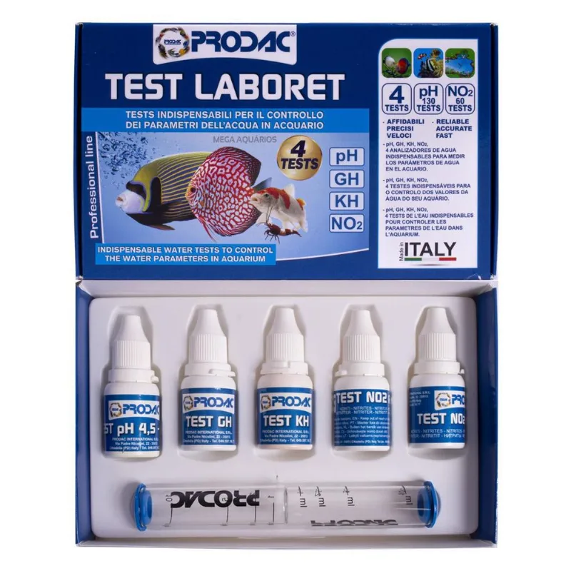 Prodac Test Laboret 4 Testes Ph Gh Kh Nitritos No2 Aquário