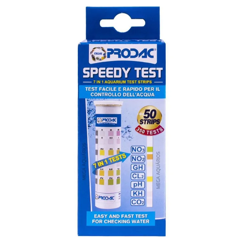Prodac Speedy Test 7 Testes No3 No2 Gh Kh Cl2 Ph Co2 Aquário