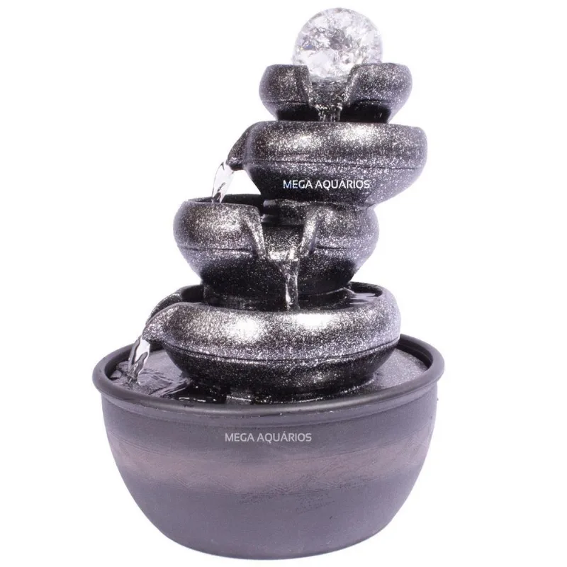 Fonte De Água Decorativa Pequena Relaxante Cascata 1905