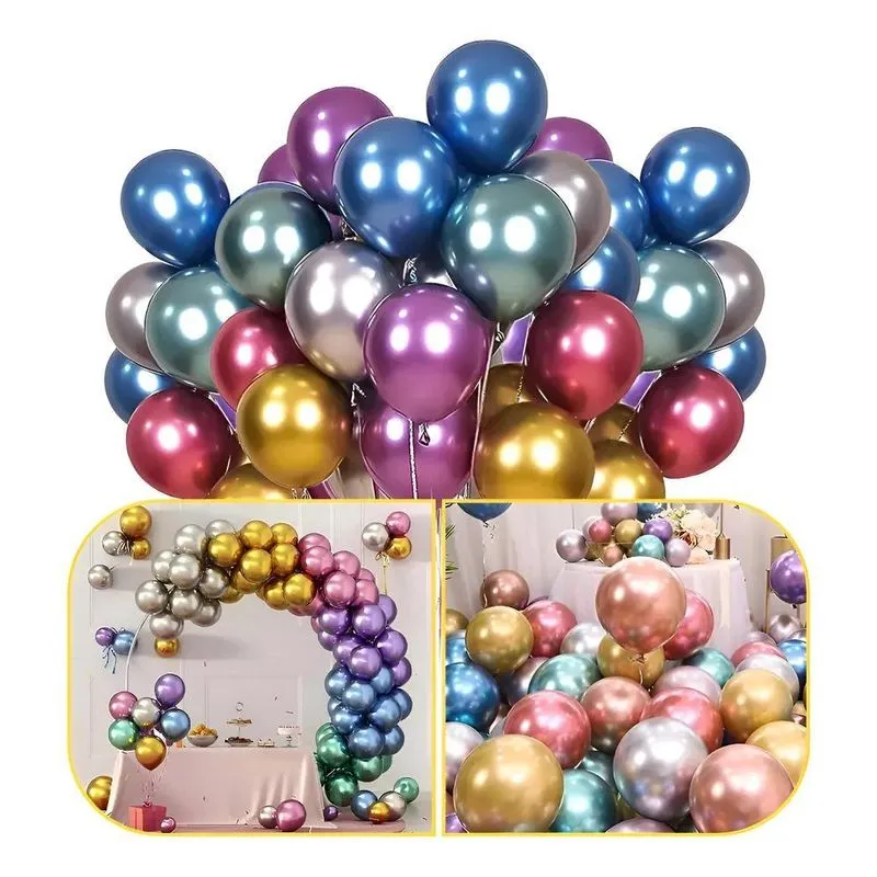 Balão Bexiga Metalizado 16 Polegadas - Gigante - 10 Unidades