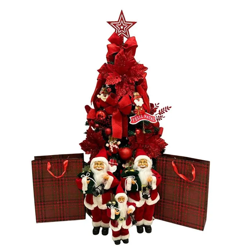 Árvore De Natal Premium 1,20mt Enfeites Completos Decoração