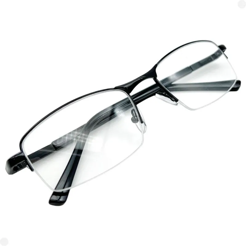 Armação Óculos Grau Masculina Fio Nylon Meio Aro Visual Leve
