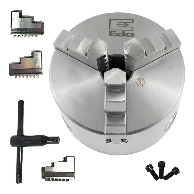 3x Placa Para Torno Com 3 Castanhas 160mm Universal Eda