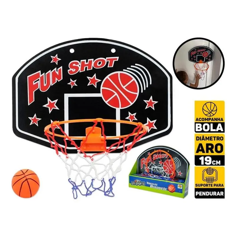 3x Cesta De Basquete Infantil Mini Tabela Brinquedo Com Bola