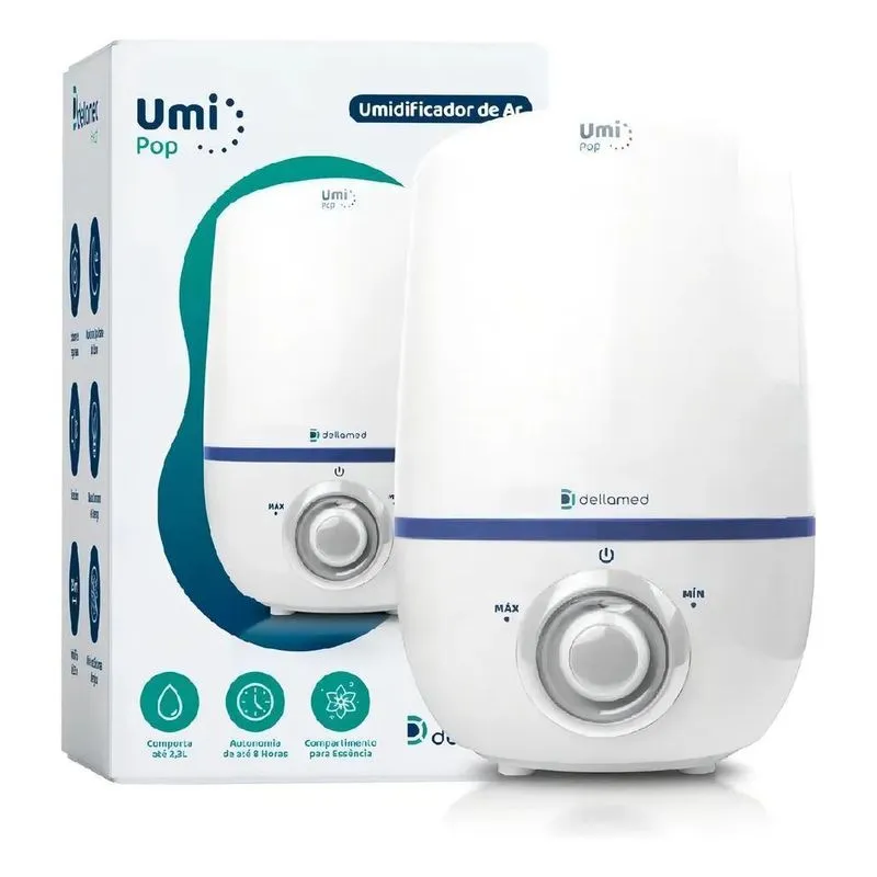 3x Umidificador De Ar Ultrassônico Umi Pop Health 2,3l Della