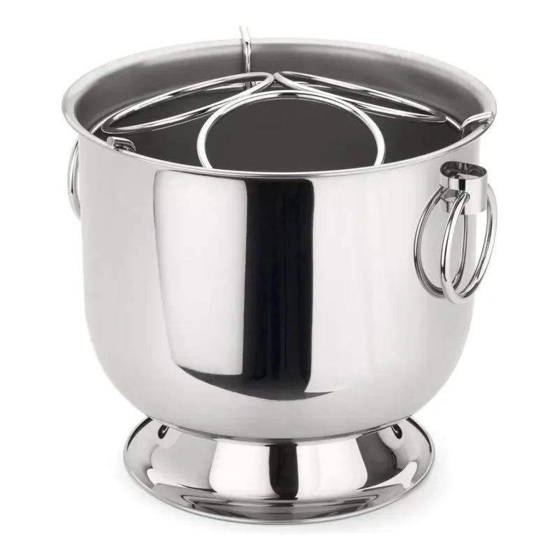 3x Champanheira Com Base Forma Inox - 3 Garrafas Cor Pratead
