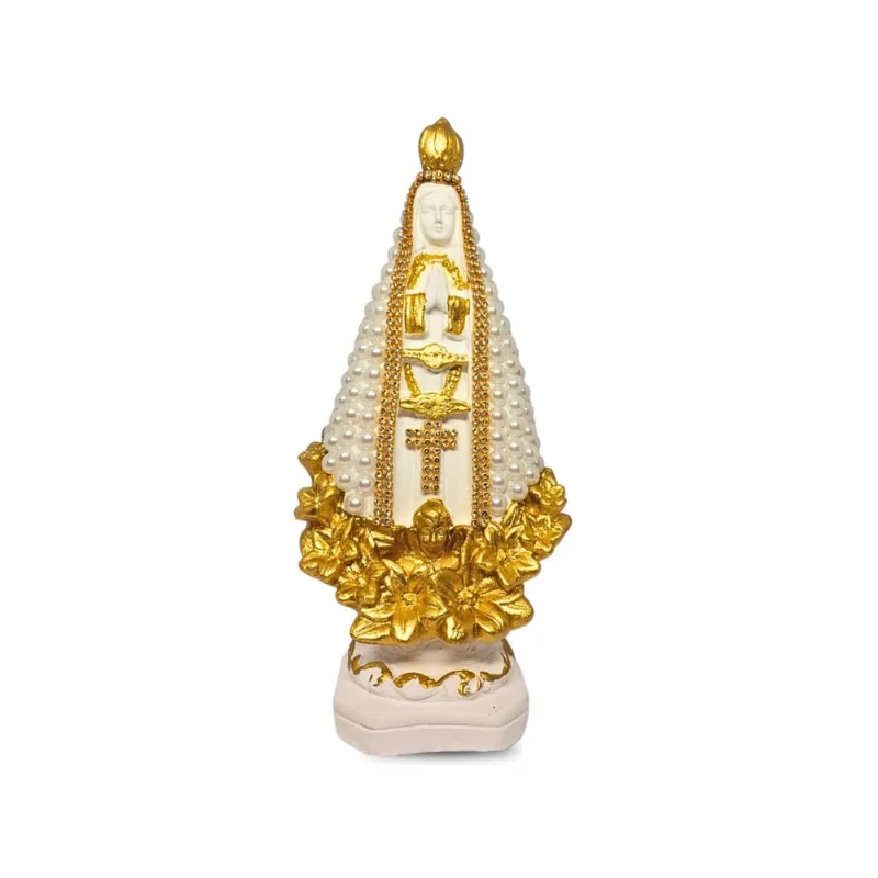 Nossa Senhora Aparecida Decorada Perola 22cm