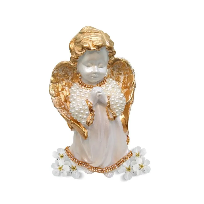 Anjo de Gesso Perola Presente Lembrança Para Padrinhos