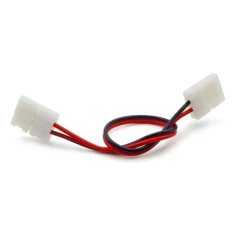 Conector Fita Led 10mm 5050 - 2 Vias - Com Fio - 5 Unid.