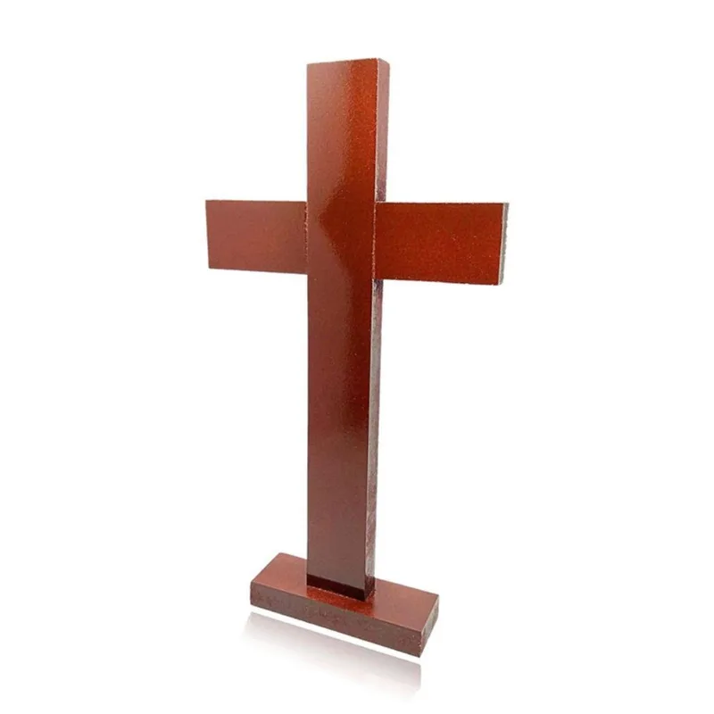 Cruz Sem Imagem Evangélico Ecumênico de Madeira 28,5cm