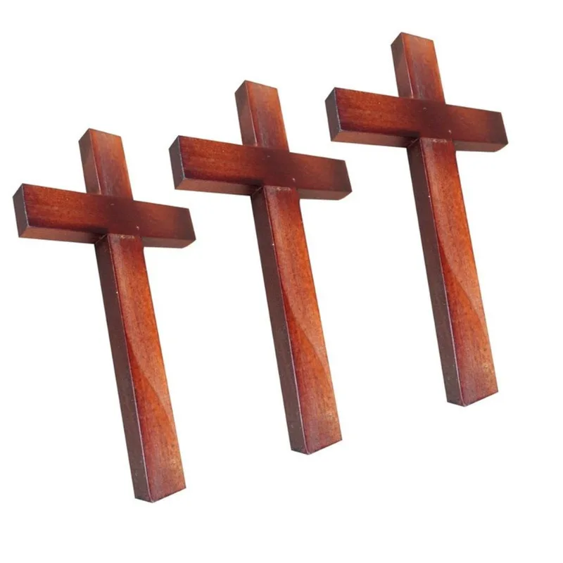Kit 20 Cruz Crucifixo Madeira Sem Imagem 27cm Atacado