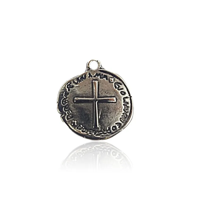Medalha Cruz Sagrada São Bento Protetor As Duas Cruzes 23mm