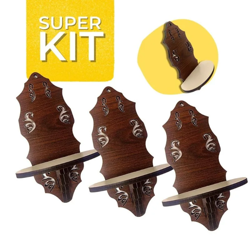 Kit 5 Oratorio De Parede Capela Madeira 20cm Atacado Revenda